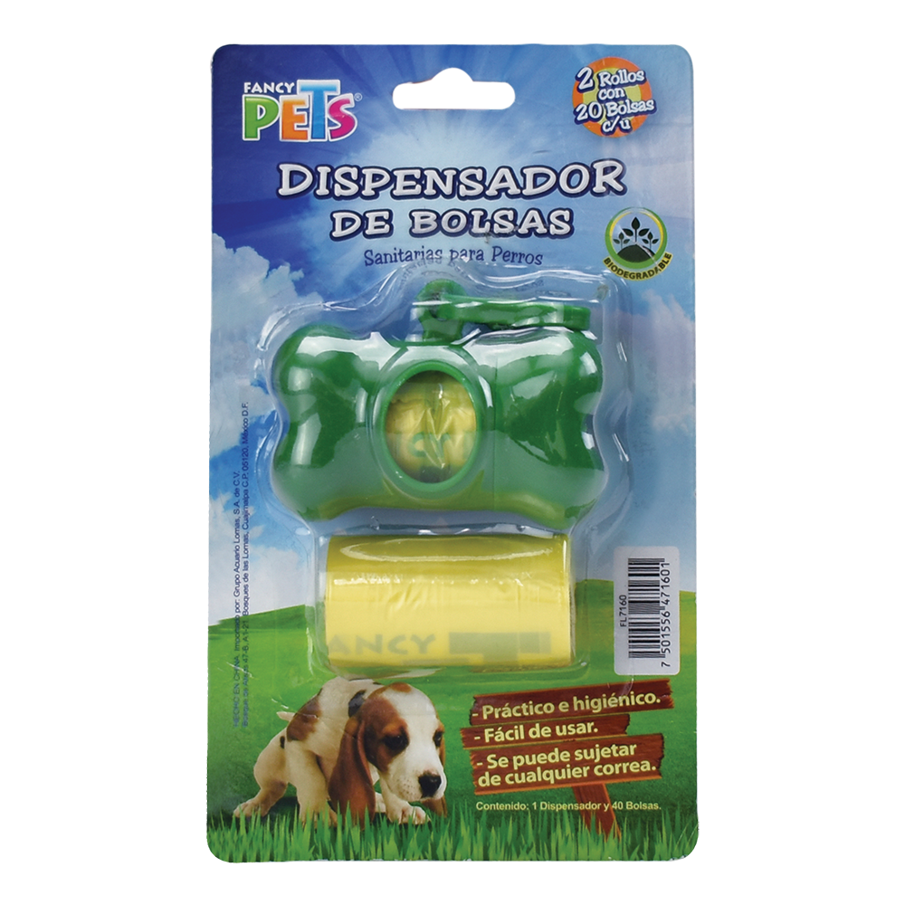 Dispensador de Bolsas Sanitarias con 2 Rollos - Fancy Pets Dispensador de Bolsas Sanitarias con 2 Rollos - Fancy Pets